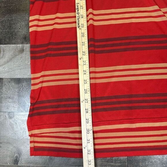 Adidas Men’s Size XL ClimaCool Polo Shirt Red Striped Multicolor Short Sleeve - Picture 4 of 6